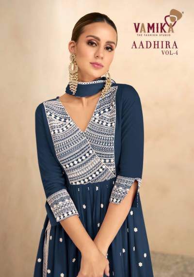 Aadhira Vol 4 By Vamika Designer Nayra Style Readymade Salwar Kameez Collection